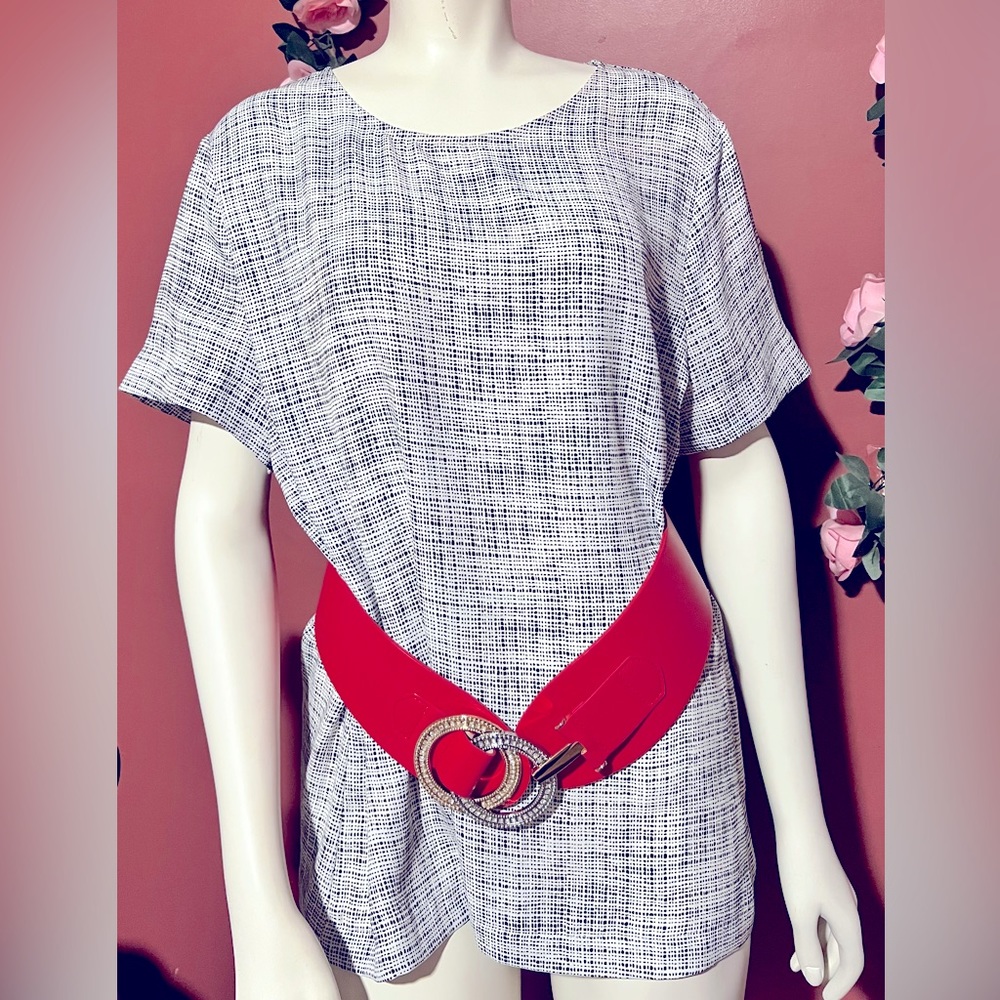 Worthington Black and white top size L